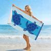 1pc Coral, turtle printed beach towels, ultra-fine fiber absorbent beach towels, outdoor vacation beach swimming towels