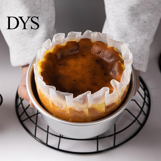 Individual Paper Trays for Baking 50 Pcs Basque Burnt Cheesecake Liners, Pre Folded Non Stick Parchment Cups Liners Cake 4/6/8 Inch Molds, Food Grade