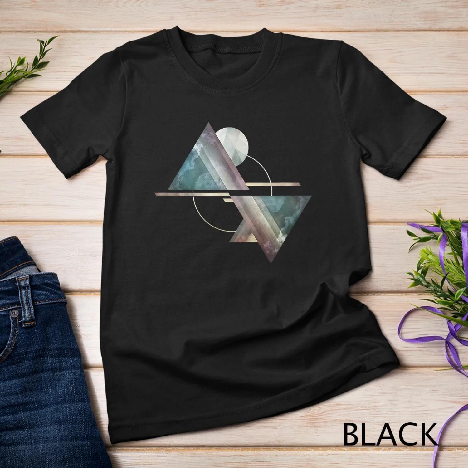 Футболка с геометрическими горами Абстрактная гора Кемпинг S