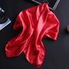 90cm Solid Colors Neckerchief Hijab Scarf For Women Soft Satin Headband Hair Scarves Female Square Shawls Head Scarfs For Ladies