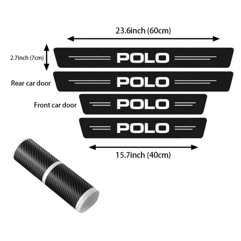 YNEPB1 Car Door Sill Scratch Resistent Stickers Threshold Pad for Volkswagen VW Polo Rline Golf Jetta GTI Tiguan Sharan Caddy Scirocco