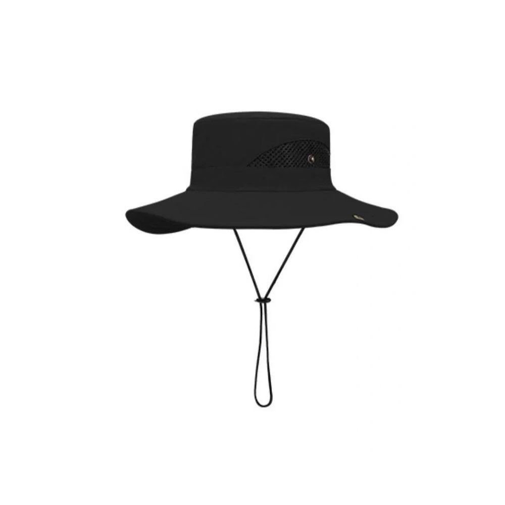 

Portable Large Brim Sunshade Hats Anti-UV Mesh Fisherman s Hat Breathable Bucket Hats чёрный