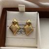 Gold Woven Geometric Earrings Earrings Vintage Exquisite Premium Personality Unique Earrings