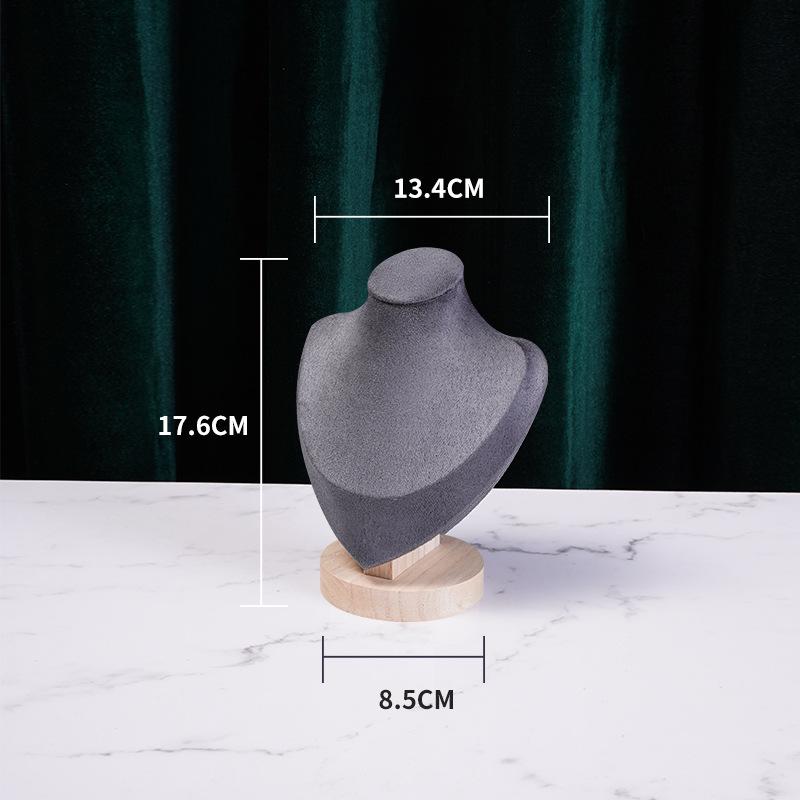 

Темно-серый манекен-подставка для ожерелий для прилавка и прямых эфиров