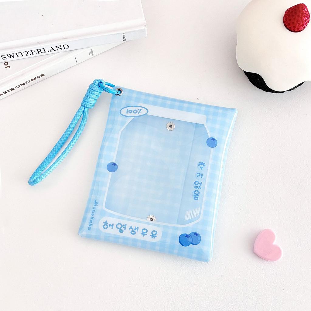 Transparent Doll Display Bag Colorful PVC Doll Carrying Case Dustproof Pouch with Lanyard Pendant Badge Storage Bag Supplies