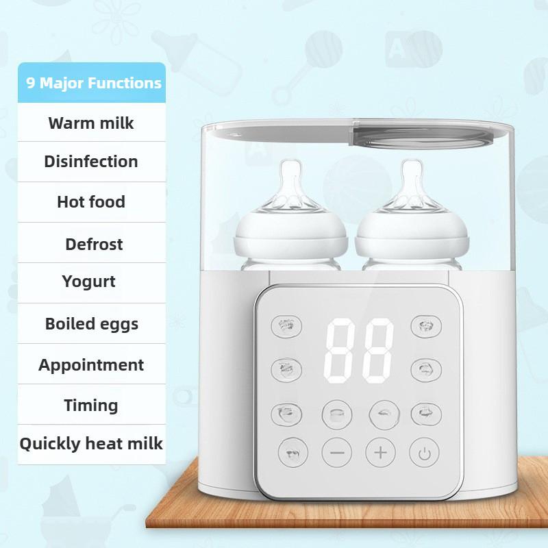 2-in-1 Household Baby Constant Temperature Dual Bottle Milk Warmer Multifunctional Milk Heater Bottle Sterilizer