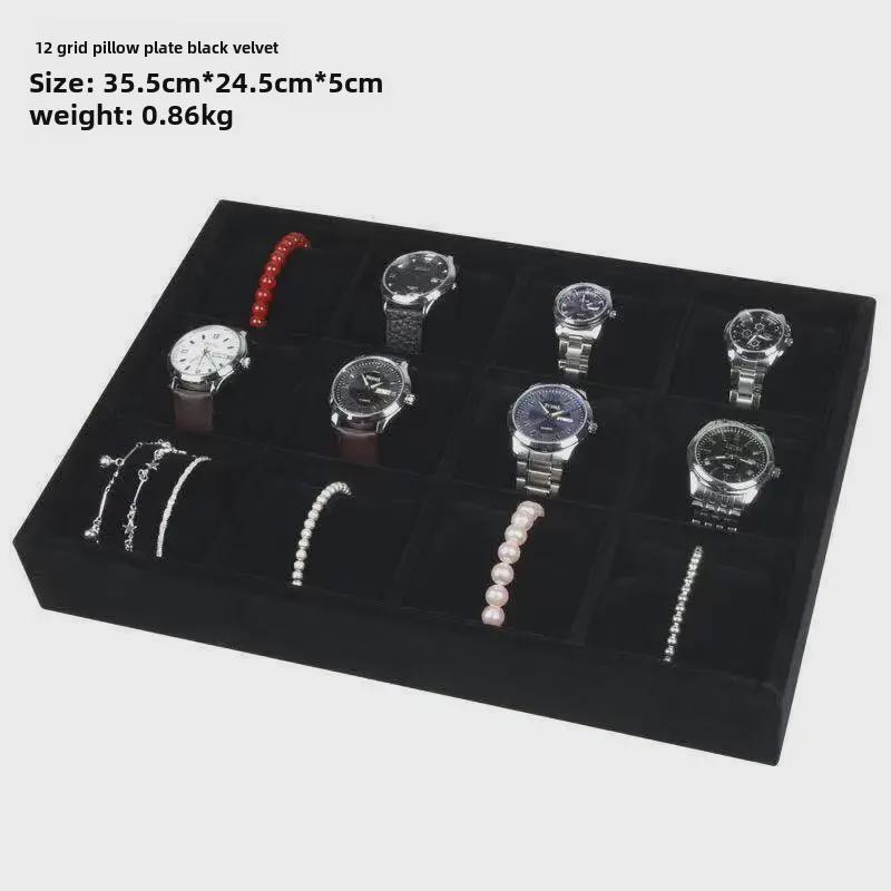 Luxury Velvet Jewelry Display and Storage Stand for Watches and Bracelets