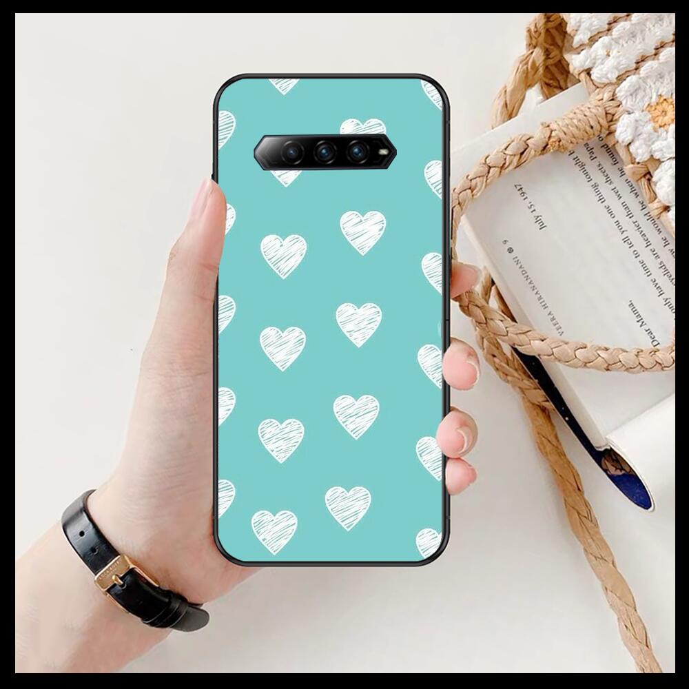 LIEBE Herz Handyhülle Für xiaomi redmi Black Shark 4 Pro 2 3 3s Hüllen Helo Schwarz Hülle Silikon Rückseite Hübsch Mini-Hülle funda