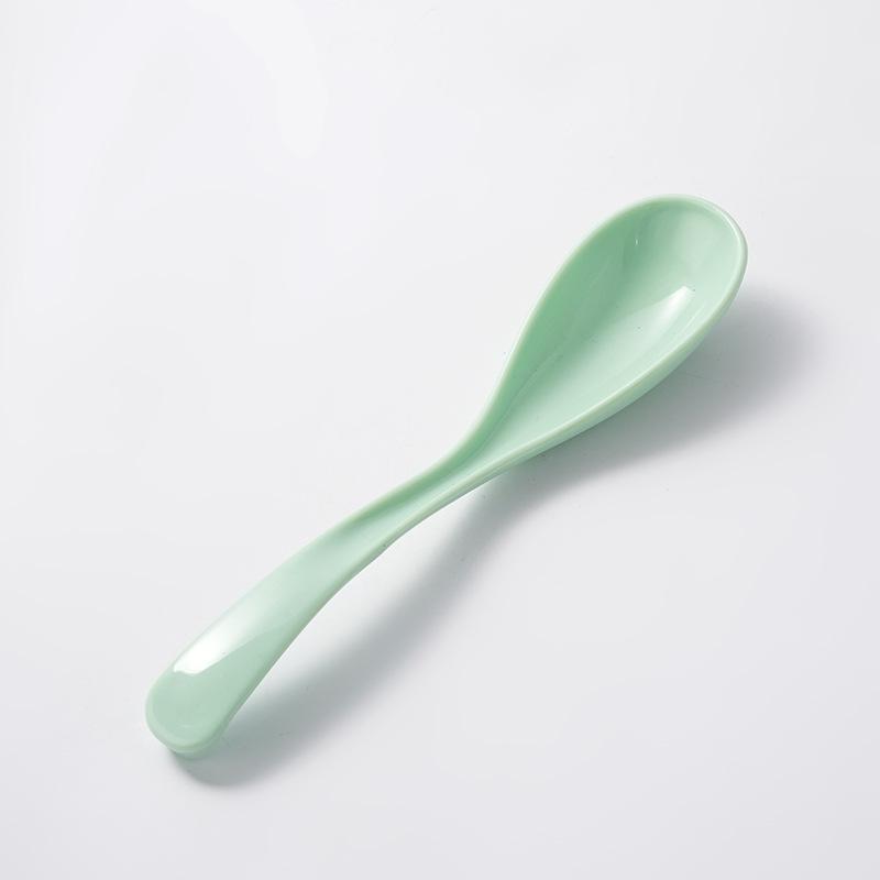 PP Material Soup Spoon, Long-handled Porcelain-like Soup Spoon, Household and Restaurant Ramen Spoon, Plastic Spoon