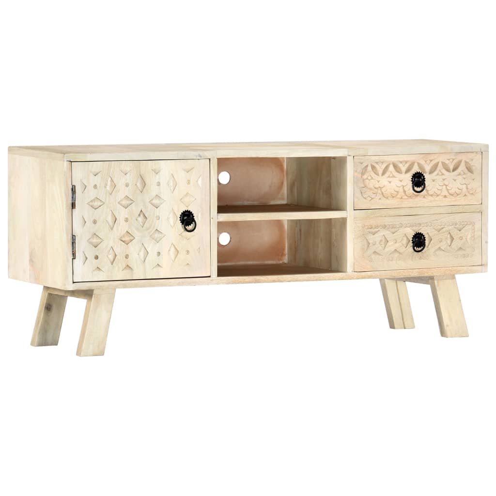 TV Stand 110 x 30 x 44 cm Solid Mango Wood