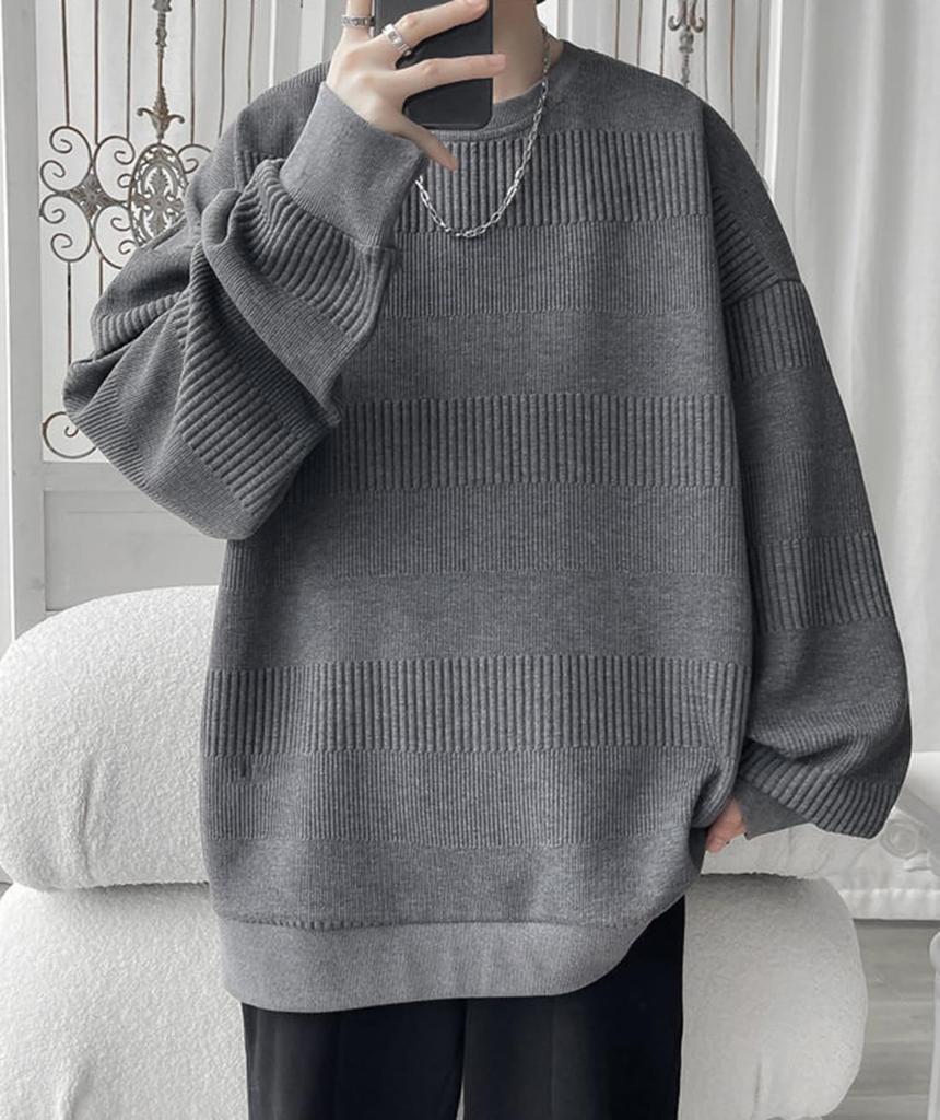 Long Sleeve Fall Loose Solid Plus Sizes [JHIJSC] Men's Hoodie, Fashionable, Fit, Color, Casual, (JP, Alphabet, 3XL, Gray)