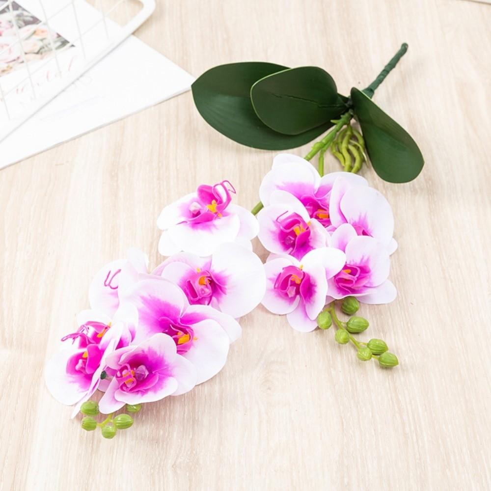 Silk Flower Simulation Butterfly Orchid Real Touch Photography Props Artificial Phalaenopsis Bouquet 4/12 Heads Home Decor