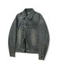 Standarderror 87-Stan120 [Newtro] Solid Washed Holder Denim Jacket Vintage Yellow