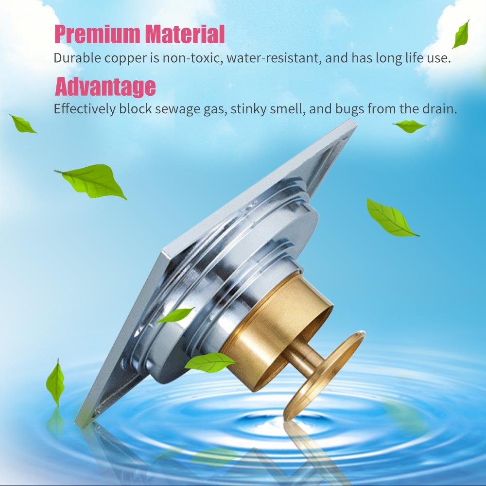Square Shower Drain 4 Inch Size Sink Strainer Durable Hair Catcher  Shower Area