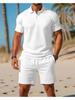 Ensemble polo à manches courtes et short d'été slim fit pour homme – Décontracté, Polyvalent, Mode
