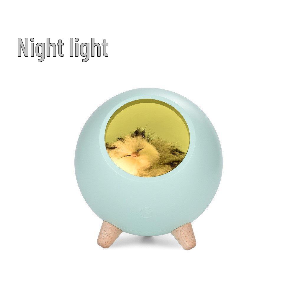 Creative Cat Atmosphere Night Light - USB Rechargeable, Children's Touch Bedside Lamp