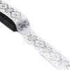 Silver Glitter Embroidery Ribbon Trim Traditional Chinese Pattern Boho Floral Fabric Ribbon Trim Vintage Ethnic Spun Silver