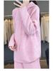 2026 Autumn/Winter Women's Pure Wool Hooded Knitwear & High Waist Wide-Leg Pants Set