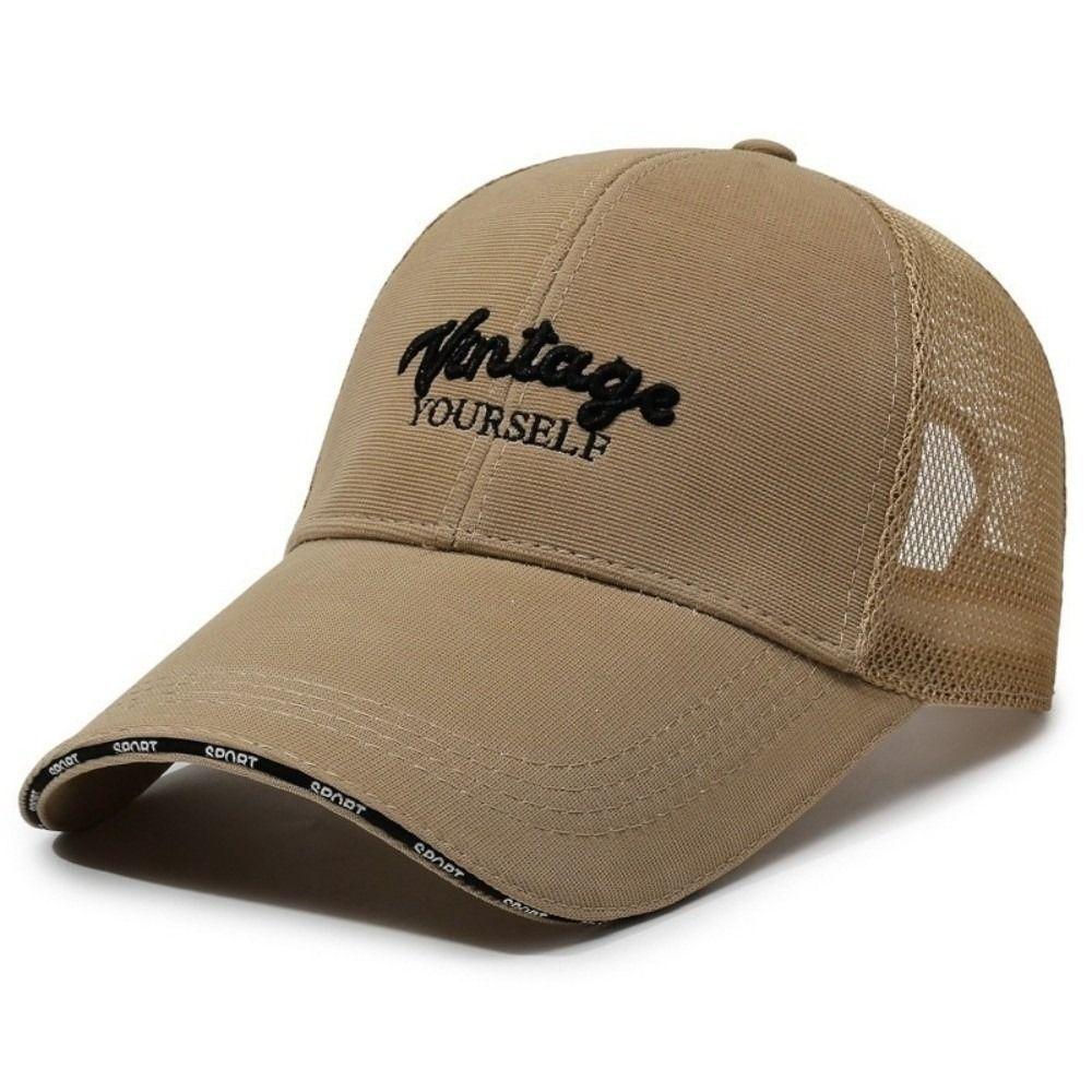 Letter Embroidered Baseball Cap Breathable Peaked Cap Fashion Snapback Cap Summer