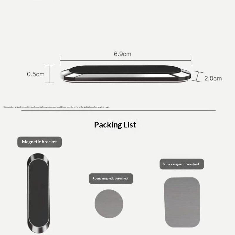 Magnetic Car Phone Holder With Strong Magnet Adhesive Backing For Dashboard Driving Use