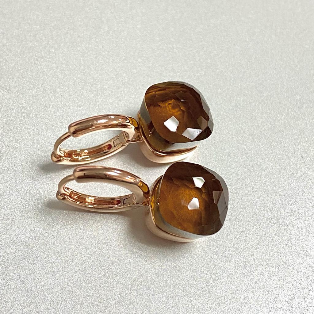 Classic Crystal Earrings Candy Square Earrings Platinum Plated Water Drop Candy Earrings Women Crystal Jewelry Gift