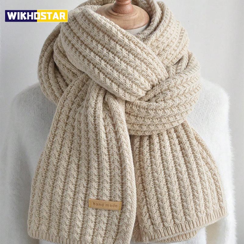 Sciarpa Invernale Donna Uomo Spessa Lavorazione a Treccia Wrap Lunga e Robusta Calda Sciarpa per Viaggio Ufficio Calde Sciarpe in Cashmere Foulard