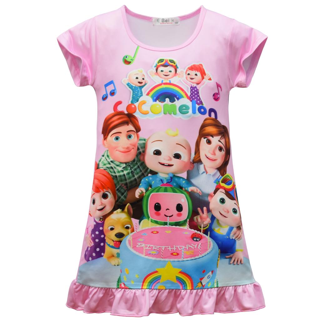 Children'S Short-Sleeved Pajamas, European And American Cartoons, Loungewear Milk Silk Pajamas 3196