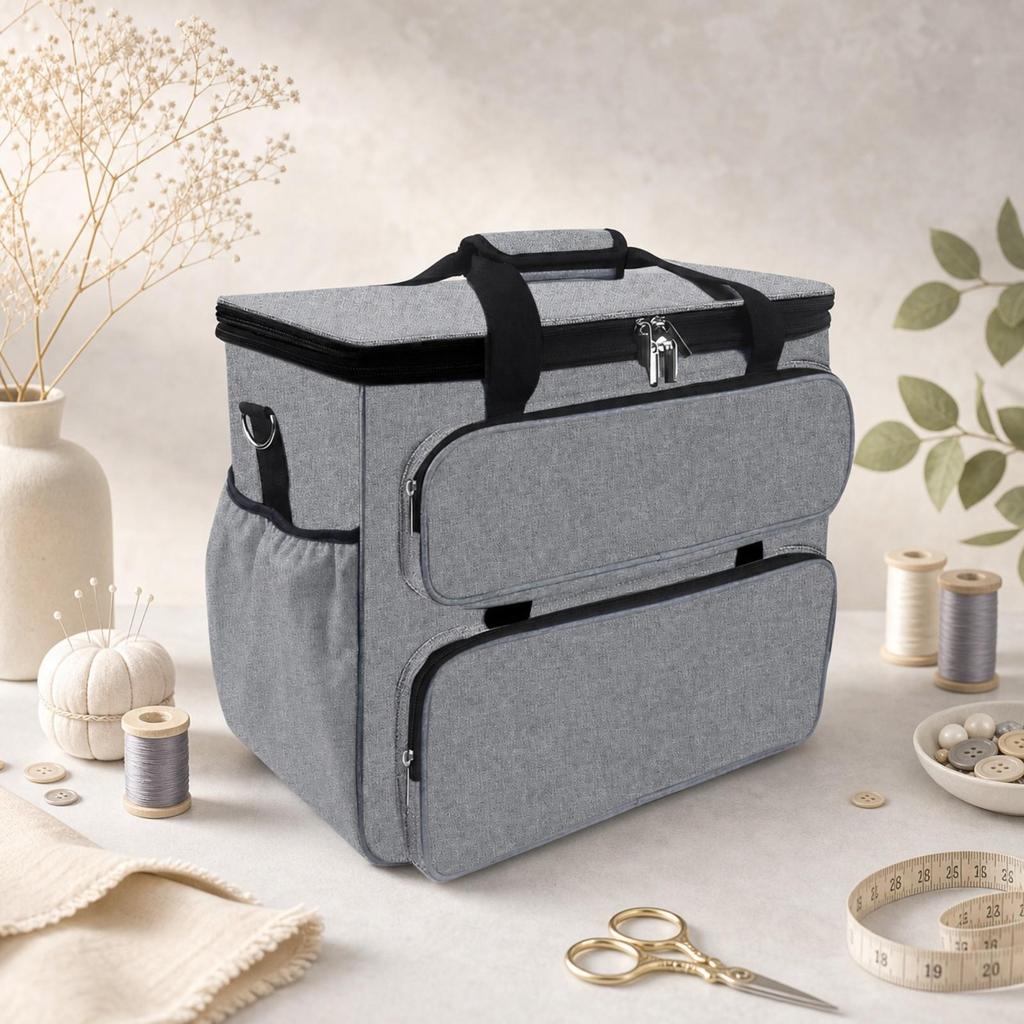 Travel Bag Lightweight Sewing Machine Storage with Multiple Pockets Tough