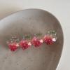 Fermaglio per Capelli Fragola Carino Colore Gelatina Ragazze Lolita Frangia Pinzetta a Bec de Canard Ragazze Dolci Clip Laterale per Capelli Accessori per Acconciature Estive