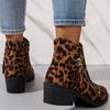 Large size winter new women's suede rubber cloth fashion boots thick heel short women's boots