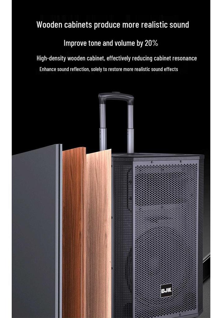Portable Outdoor Bluetooth Speaker with High Volume and Power for Square Dance and KTV Performances