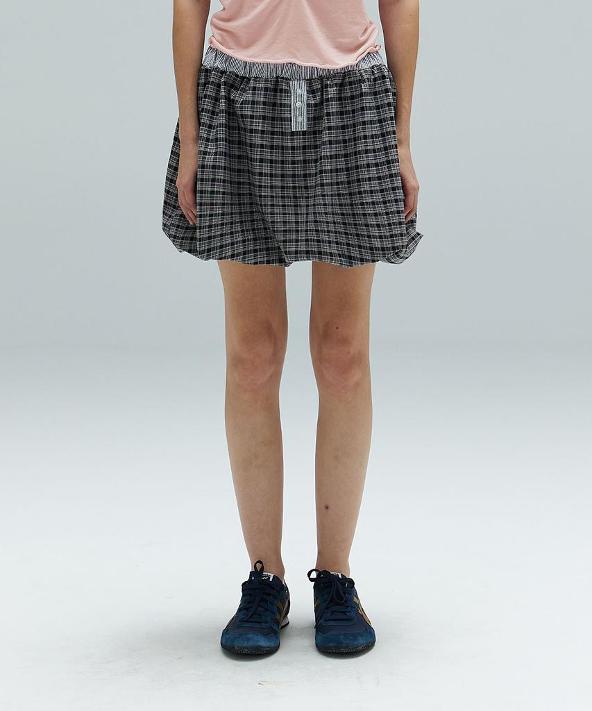 DEARSTALKER Simon Check Balloon Skirt - Black
