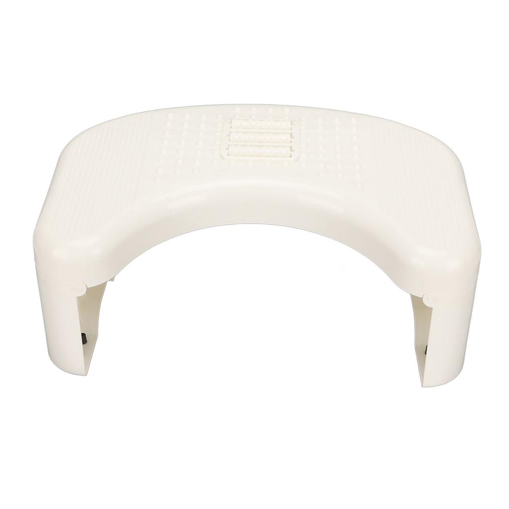 Toilet Stool Foldable Curve U Design Antislip Portable Easy Storage Poop Stool for Batchroom White
