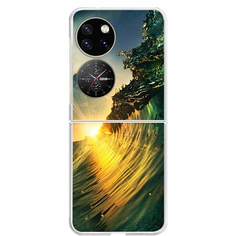 For Huawei P50 Pocket Case Transparent Clear Hard PC Phone Back Cover For Huawei P50 Pocket Cases P 50 Pocket 2022 Shells Capa