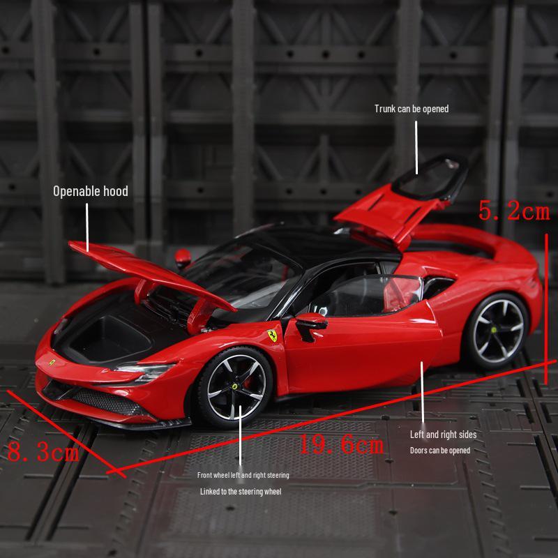 Bimei 18-26028 SF90 Stradale Alloy Supercar Model Ornament Gift