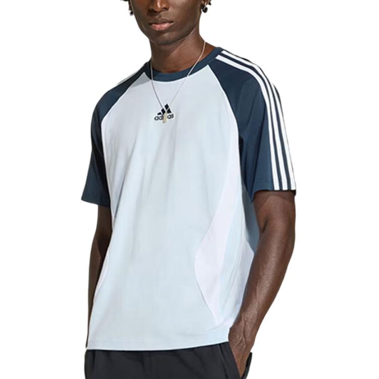 Adidas T Shirts Men's Blue Crew Neck Moderate KD4350