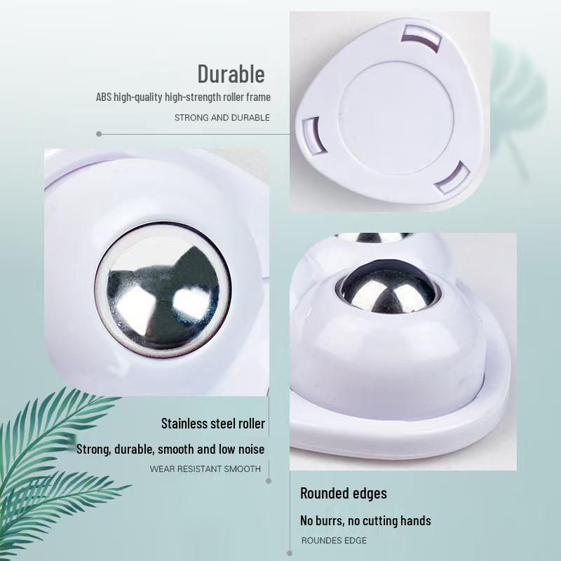 Universal Bedside Table with Three-Ball Bearing Caster: Hole-Free, Load-Bearing, Wear-Resistant, Mobile Storage Box