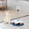 2IN 1 Cat Slow Feeder Treat Ball Toy,Leaky Food Interactive Cat Toy With 2 Moving Balls;Interactive Detachable for Indoor Cats Educational Toy