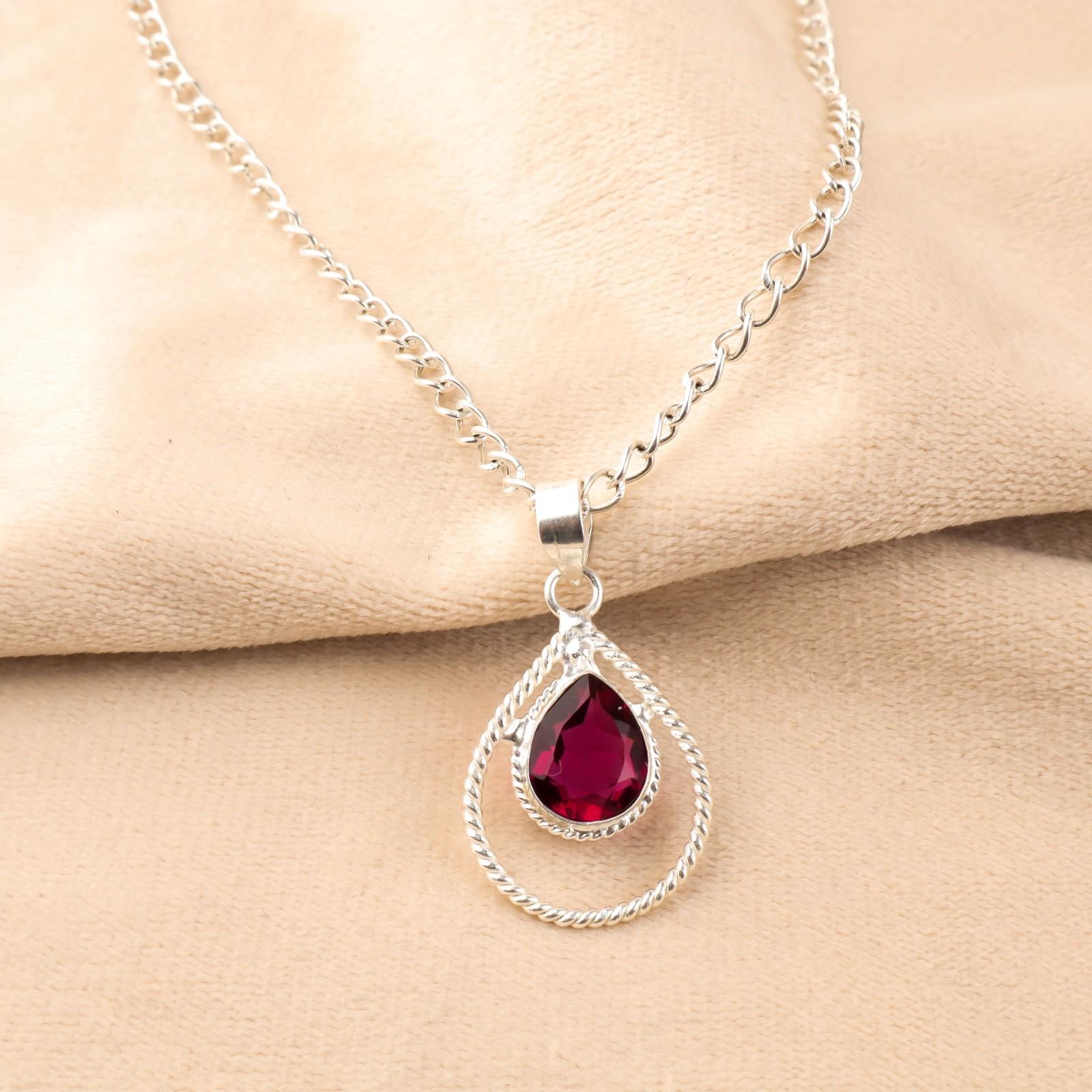 

Розовый Рубеллит Драгоценный Камень 925 Стерлинговое Серебро Ювелирные Изделия Ручной Работы Подвеска Для Женщин PP-49-15