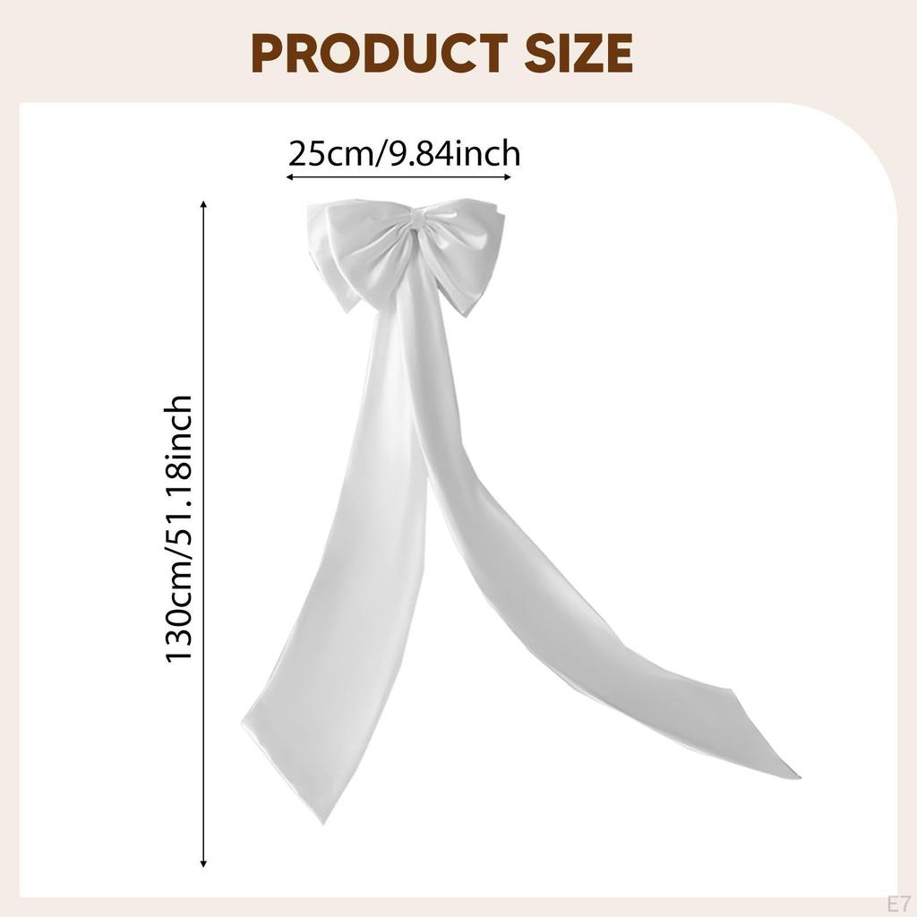 Satin Große Schleife Abnehmbar Elegant mit Brosche für Outfit-Accessoires Braut Festlich