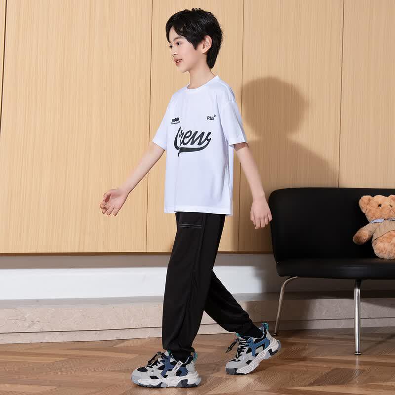 Tangshi Boys' Summer Casual T-Shirt & Pants Two-Piece Set