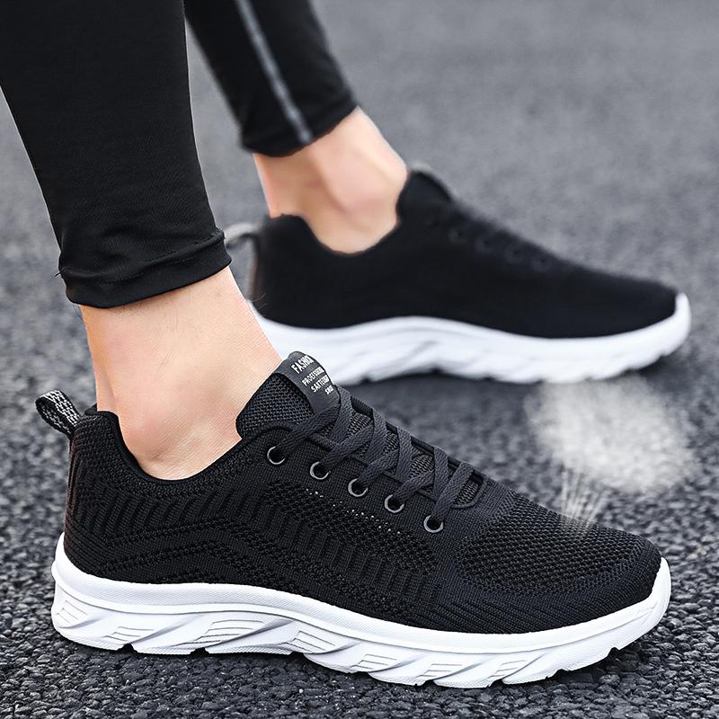 Summer New Black Mesh Breathable Sneakers Soft-soled Running Shoes Casual Shoes