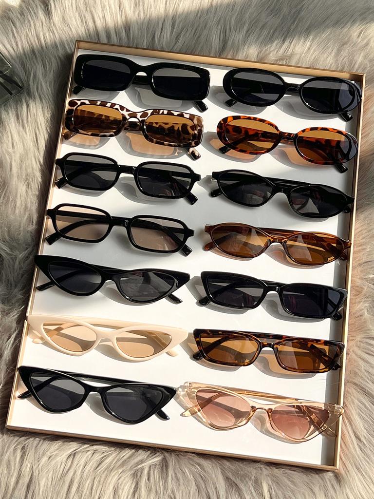 [Quality Pc]8Pcs/14Pcs Women's Mixed Fashion Glasses Set/chic Black, Tortoiseshell and Leopard frame/A Perfect Gift for Family