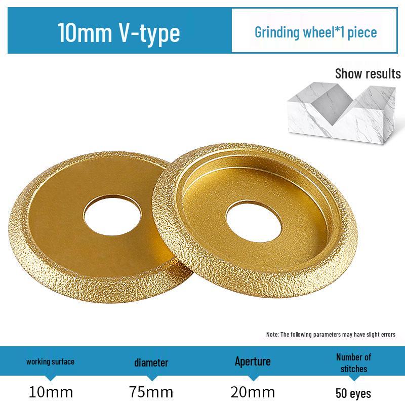 Stone Edge Grinding Wheel for French Edge Granite & Marble Tile - Trimming, Rounding, and Grooving with Angle Grinder