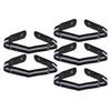 Lot de 5 Ceintures sans boucle Perforation libre Sans renflement Sans tracas Ceinture en sangle pour accessoires de pantalon(Rayure Bleue et Blanche )