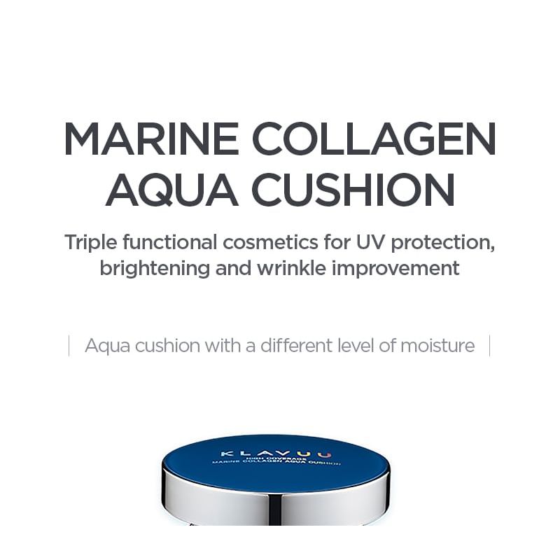 KLAVUU - Blue Pearlsation High Coverage Marine Collagen Aqua Cushion SPF50+ PA+++ 12g
