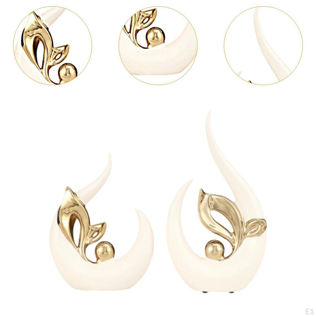 Abstract Art Statue Ceramic Figurine Modern Feng Shui Ornament Decorative for Cabinets