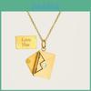 Stainless Steel Letter Pendant Necklace With Gold Plating For Men And Women