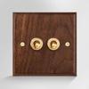 86 Type Wall Light Switch Panel Walnut Wood Brass Lever Wall Switch  Cafe Renovation