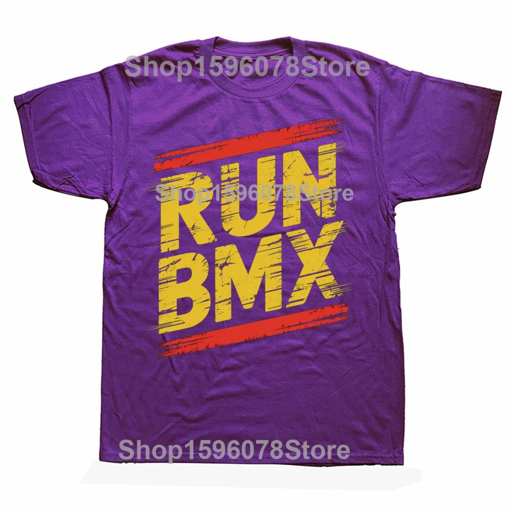 BMX Bike Bicycle Racing Gift Run BMX Graphic Tshirts Men Womens Fashion Casual Tshirt 100 Cotton Loose Oversized T Shirt